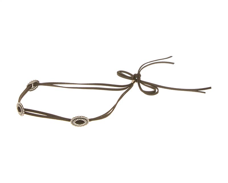 Hat Band - Suede with Conchos
