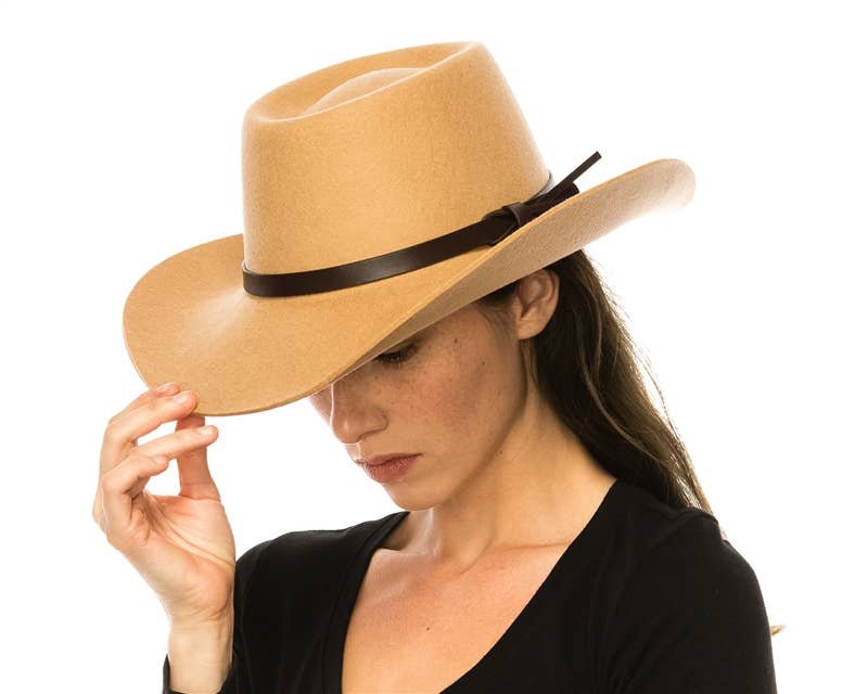 Australian Wool Gambler Hat – Camel - Hat Bar Blank Hats