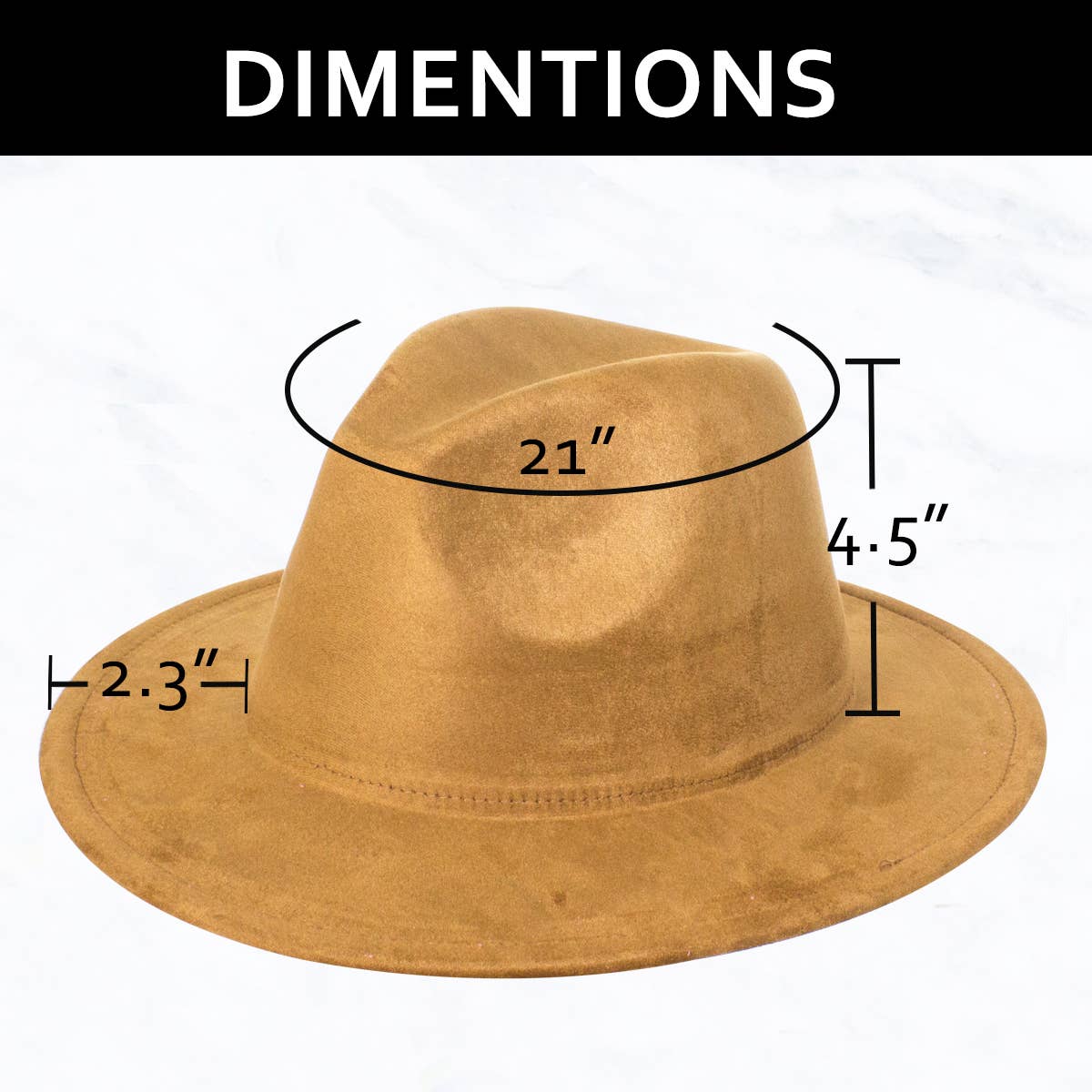 Suede Regular Eaves Peach Top Fedora Hat