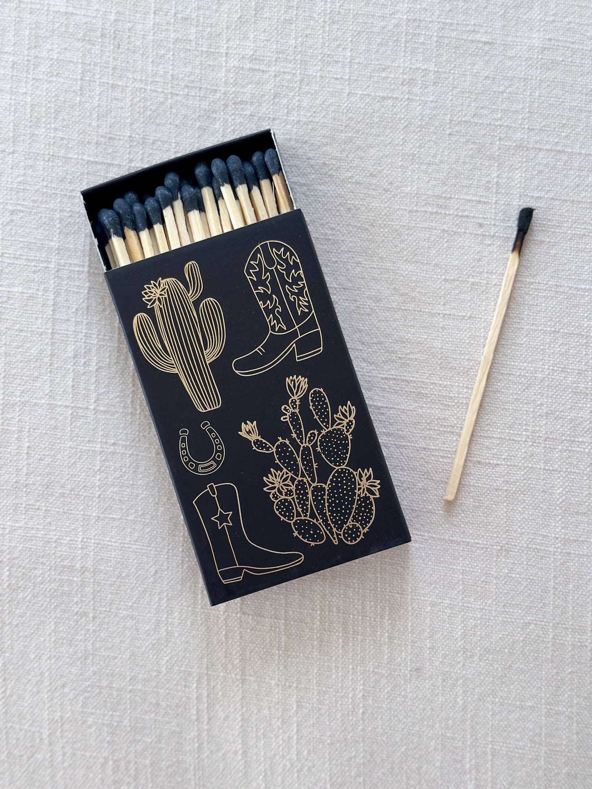 Black Oversized Cowboy Boot & Cactus Matches