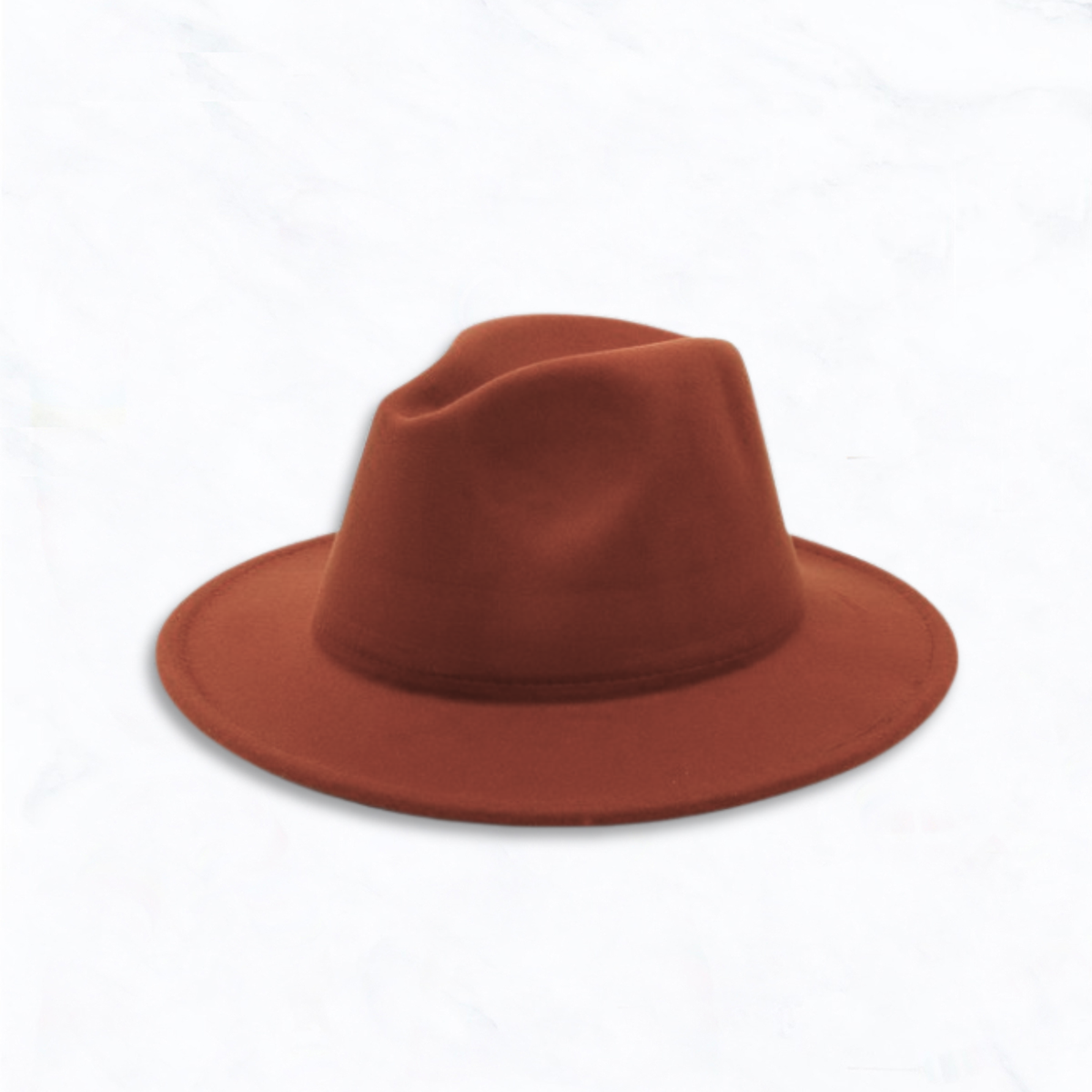 Flat Edge Felt Fedora Hat