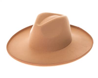 Vegan Felt Rancher Panama Hat Pencil Roll Brim - 4 Colors!