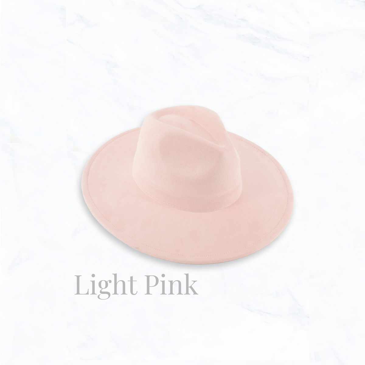 Suede Large Eaves Peach Top Fedora Hat