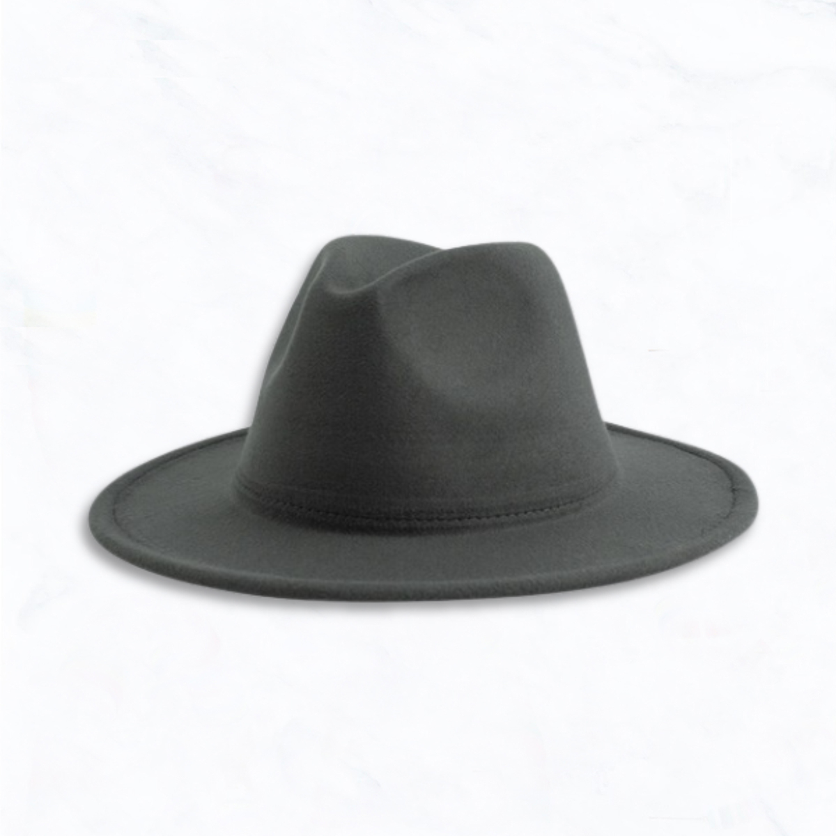Flat Edge Felt Fedora Hat