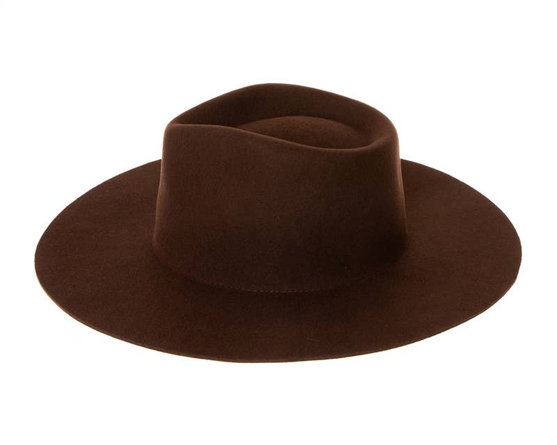 Wide Brim Wool Rancher Hat - Dark Colors
