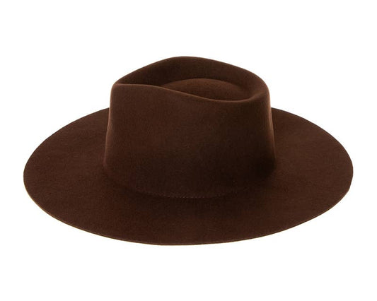 Wide Brim Wool Rancher Hat - Dark Colors