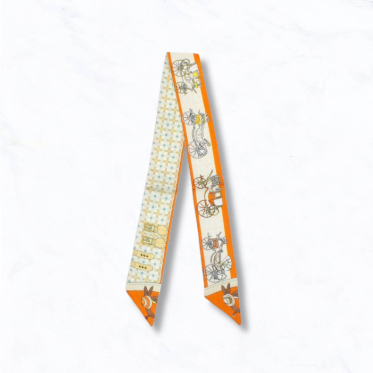 Vintage Wagon Print Thin Scarf