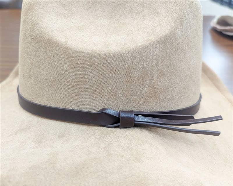 Hat Band - Brown Leather - Hat Bar Accessories