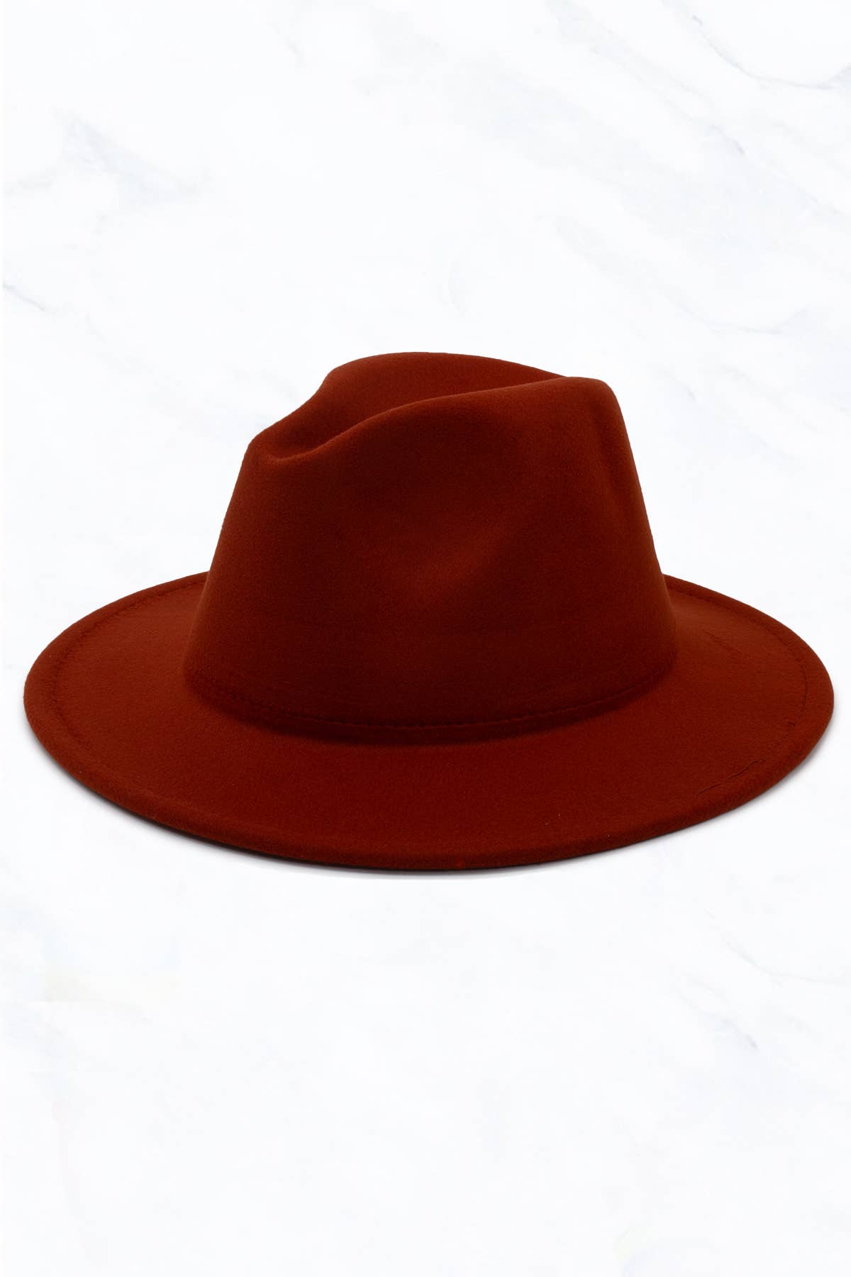 Flat Edge Felt Fedora Hat