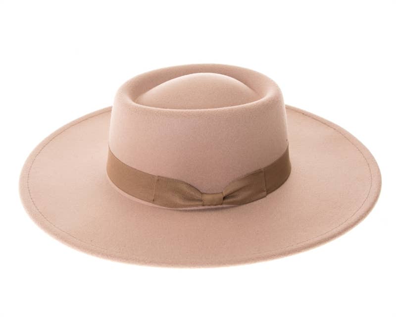 Vegan Felt Gambler Rancher Hat - 5 Colors