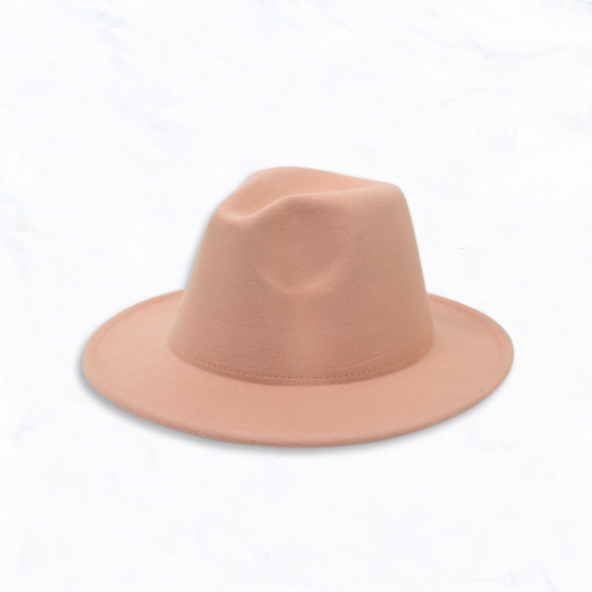 Flat Edge Felt Fedora Hat