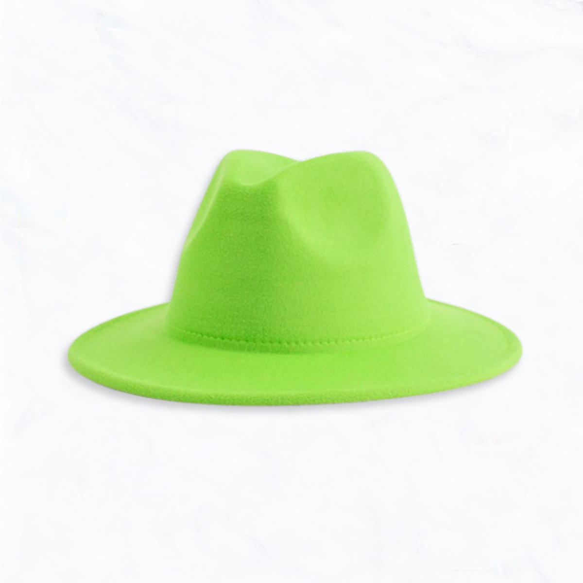 Flat Edge Felt Fedora Hat