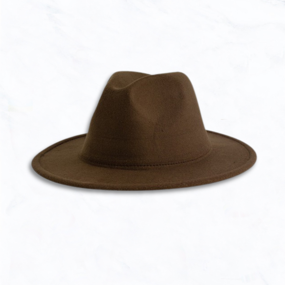 Flat Edge Felt Fedora Hat