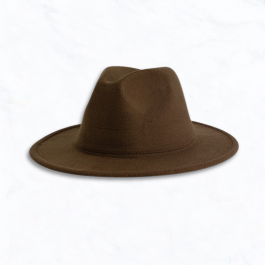 Flat Edge Felt Fedora Hat