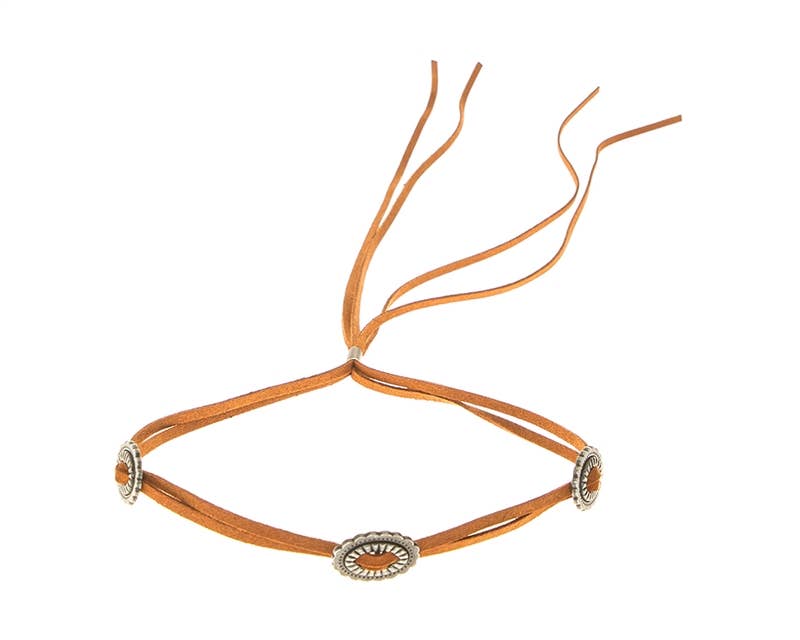 Hat Band - Suede with Conchos