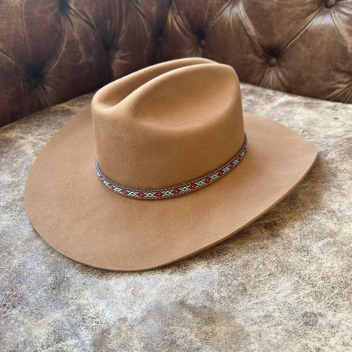 Western Hat Band Colorful Jacquard Design