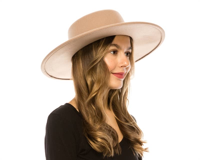Vegan Felt Gambler Rancher Hat - 5 Colors