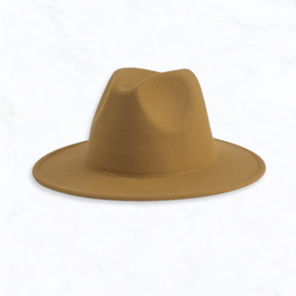 Flat Edge Felt Fedora Hat