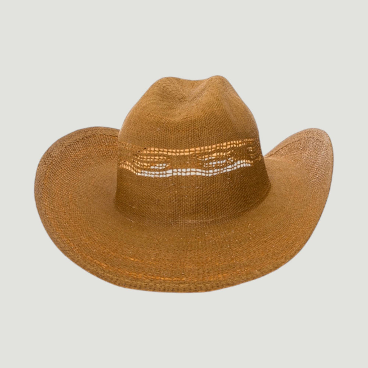 Woven Straw Vented Cowboy Hat