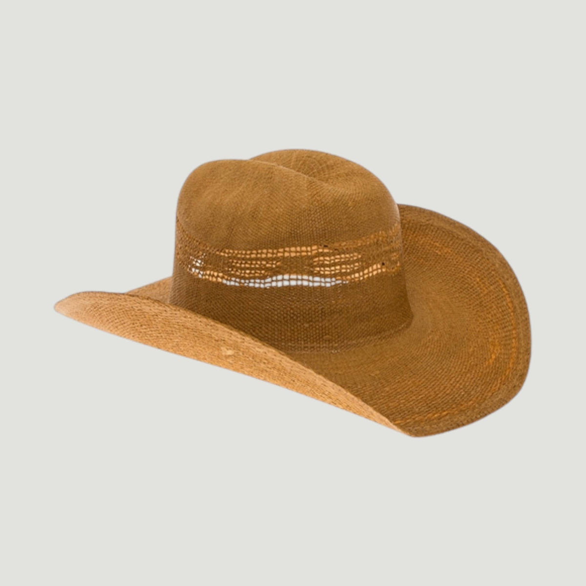 Woven Straw Vented Cowboy Hat