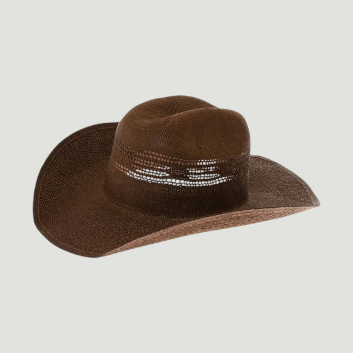 Woven Straw Vented Cowboy Hat