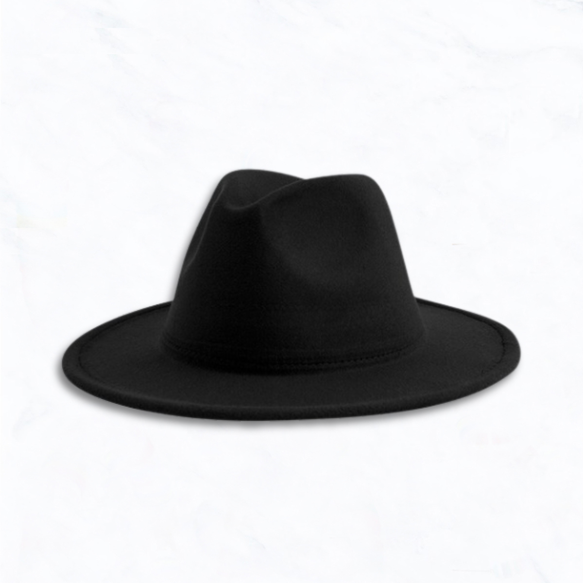Flat Edge Felt Fedora Hat