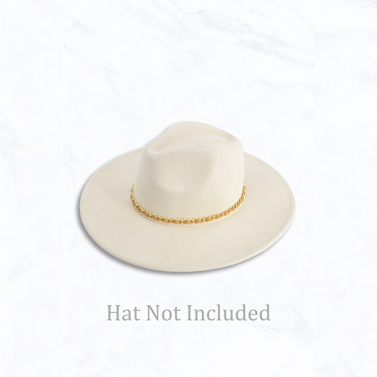 Faux Leather Gold Chain Hat Belt