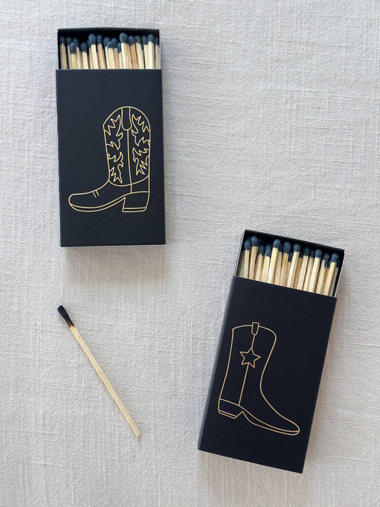 Black Oversized Cowboy Boot Matches