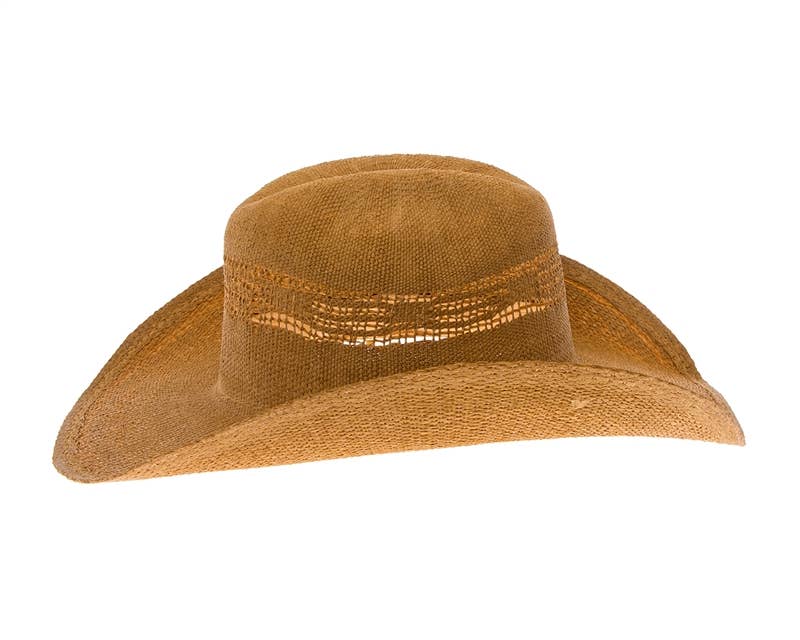 Woven Straw Vented Cowboy Hat - 4 Colors
