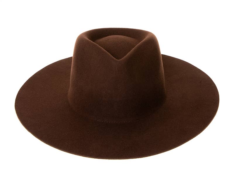 Wide Brim Wool Rancher Hat - Dark Colors