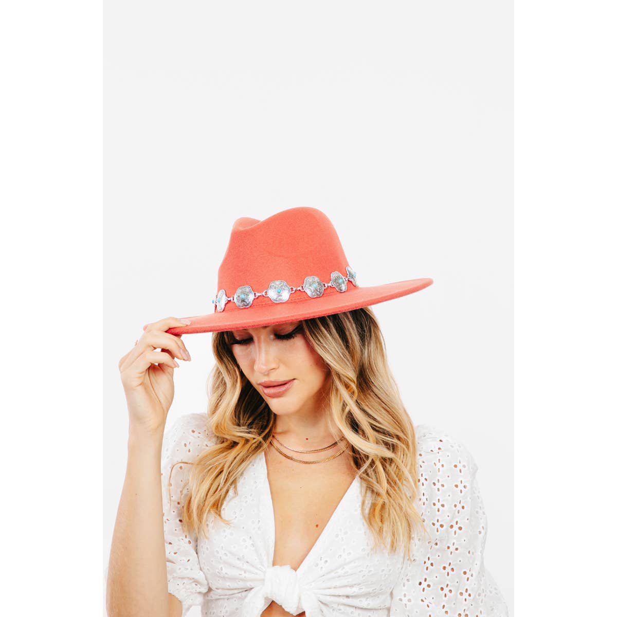 Chain Strap Fedora Hat