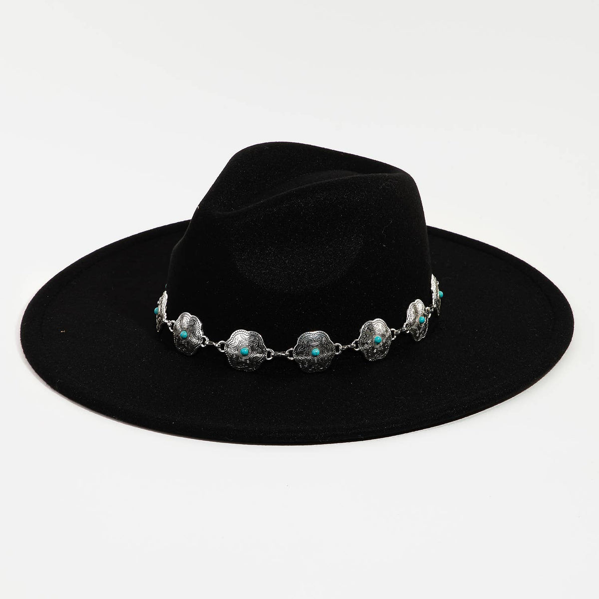 Chain Strap Fedora Hat