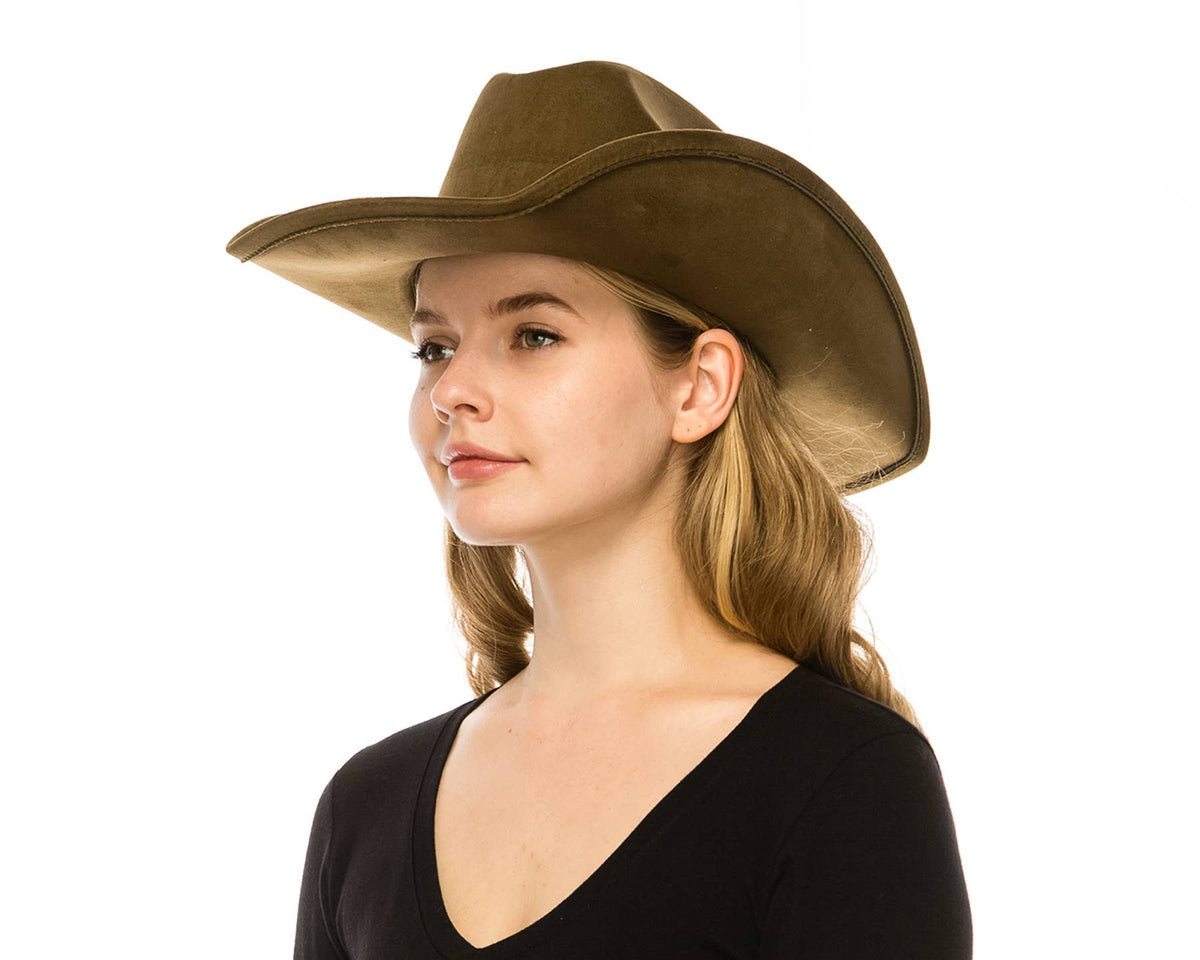 Cattleman Cowboy-Cowgirl Hat - Vegan Suede - Many Colors!