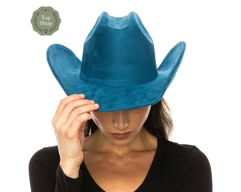Cattleman Cowboy-Cowgirl Hat - Vegan Suede - Many Colors!
