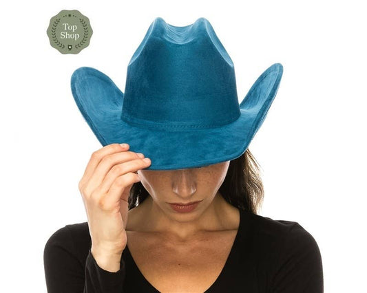 Cattleman Cowboy-Cowgirl Hat - Vegan Suede - Many Colors!