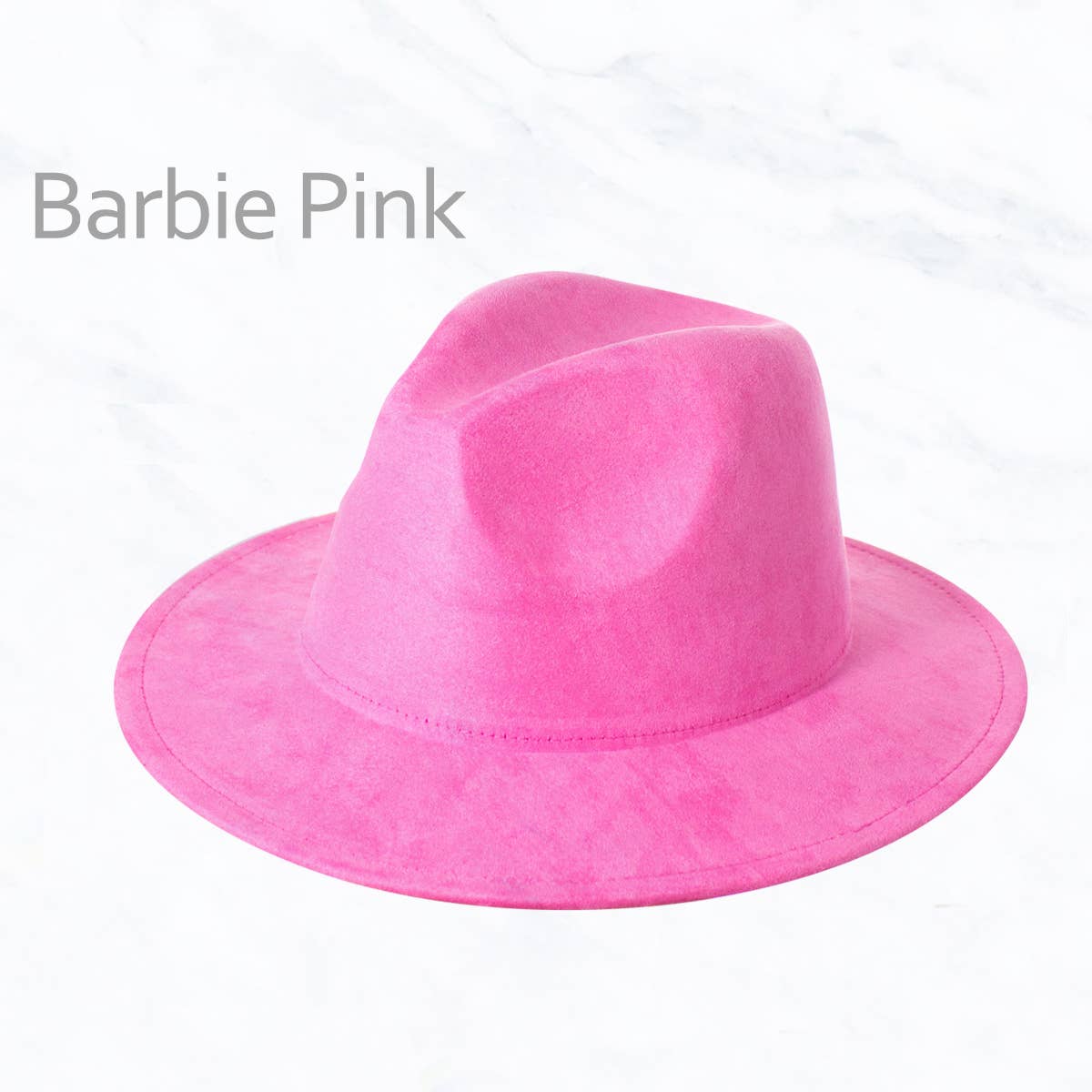 Suede Regular Eaves Peach Top Fedora Hat