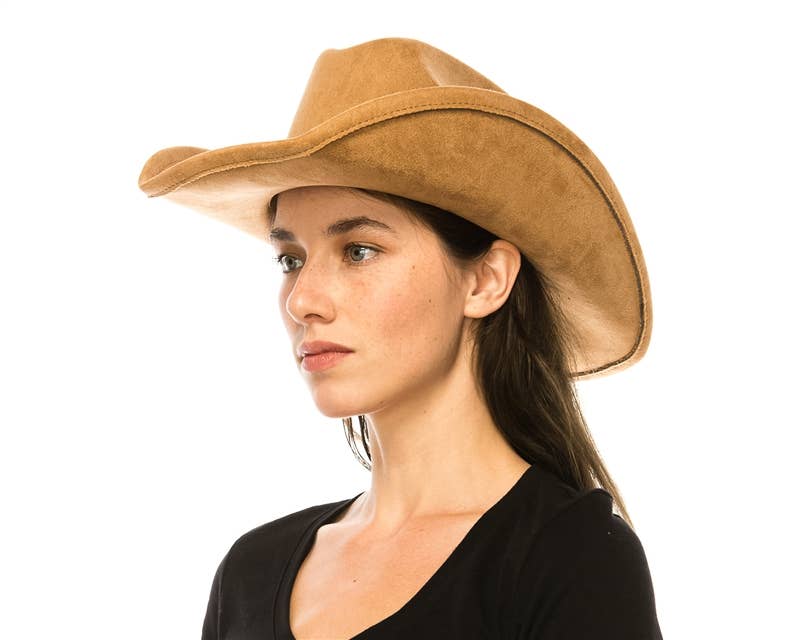 Cattleman Cowboy-Cowgirl Hat - Vegan Suede - Many Colors!