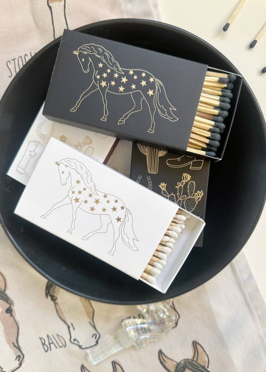 Black Oversized Horse & Stars Matches