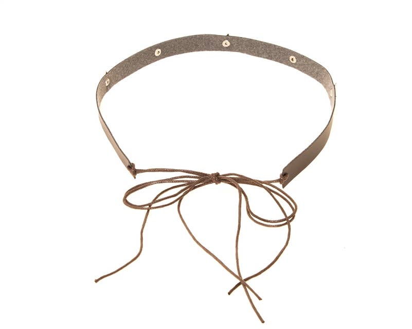 Hat Bands - Silver Star Studded Faux-Leather Band - New!