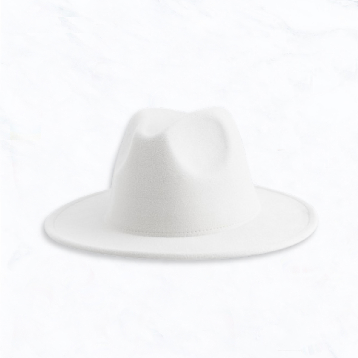 Flat Edge Felt Fedora Hat