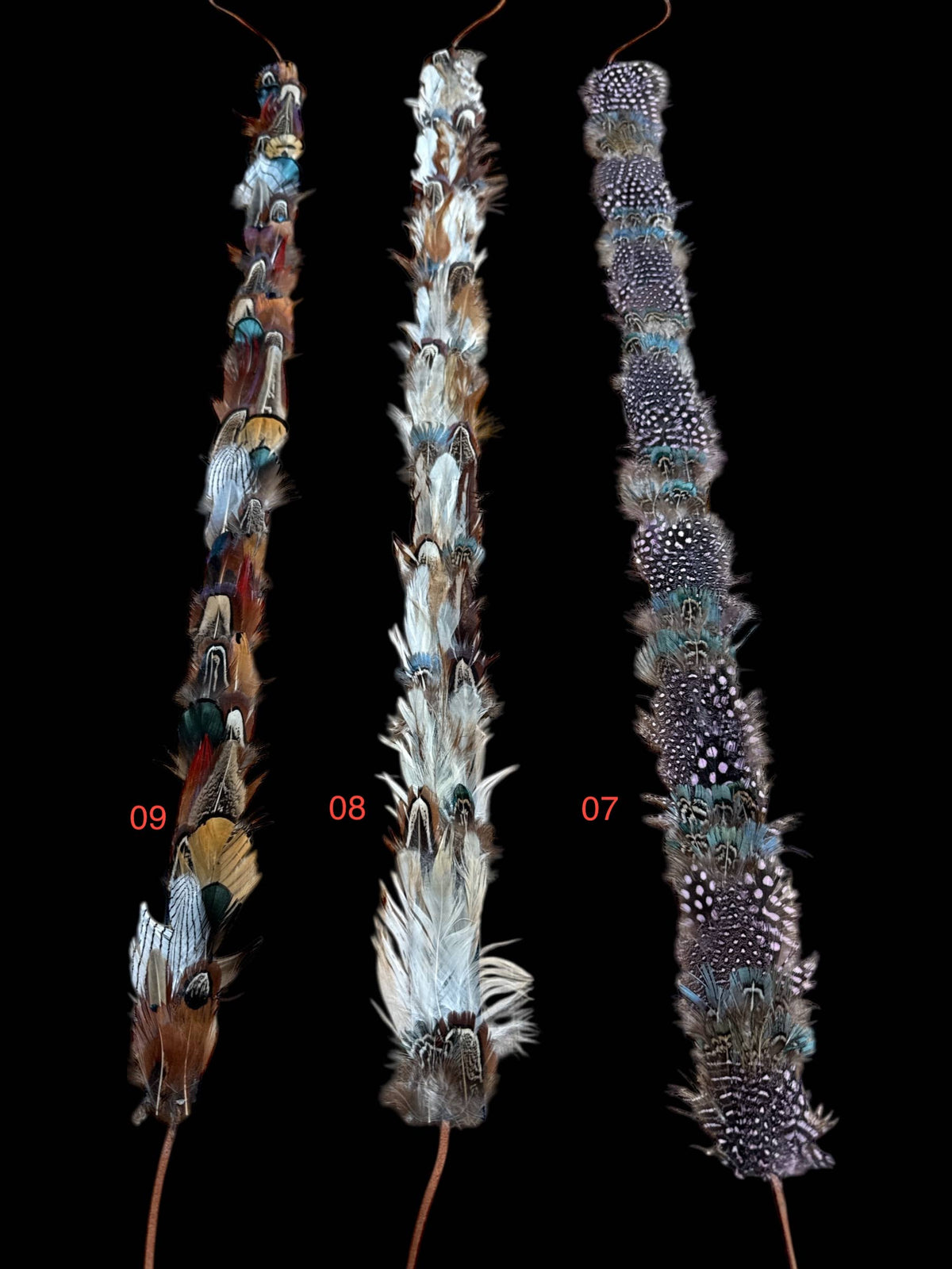 Feather hat band with strap