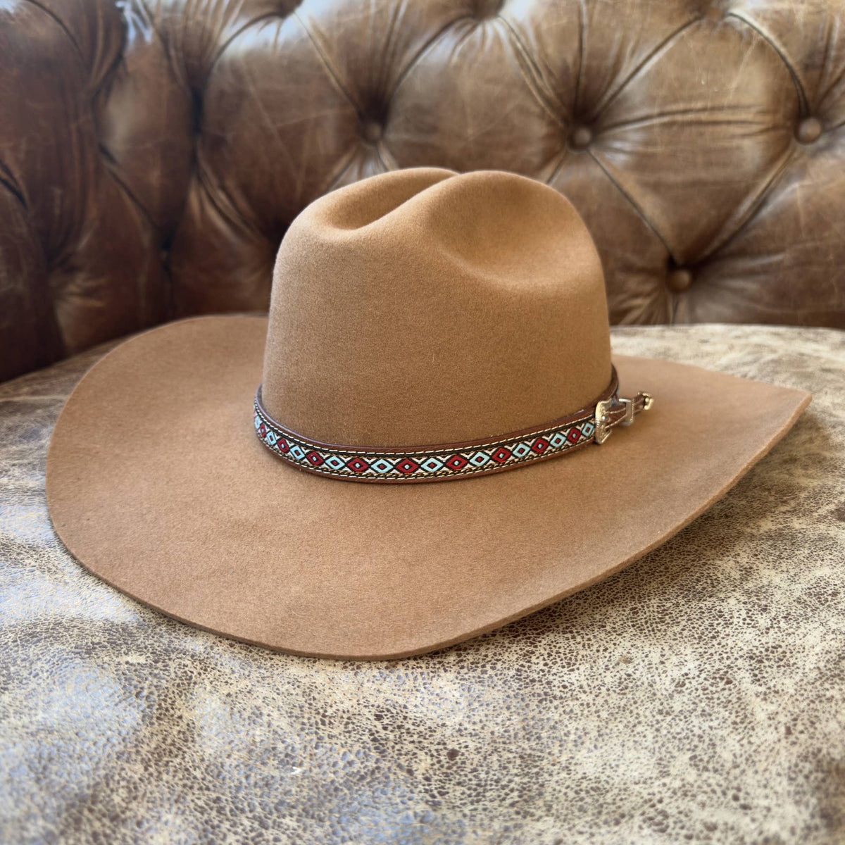 Western Hat Band Colorful Jacquard Design