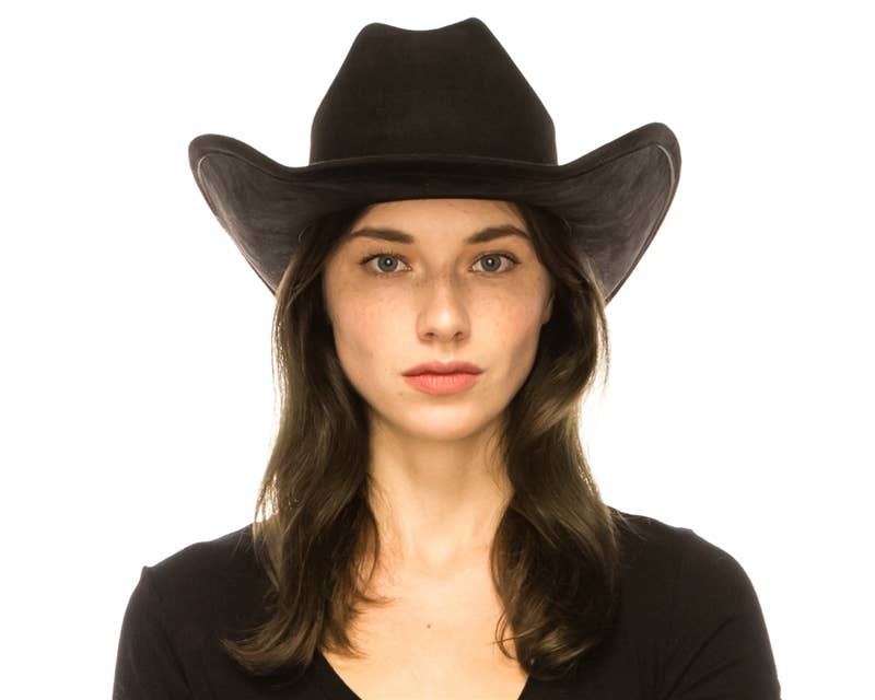 Cattleman Cowboy-Cowgirl Hat - Vegan Suede - Many Colors!
