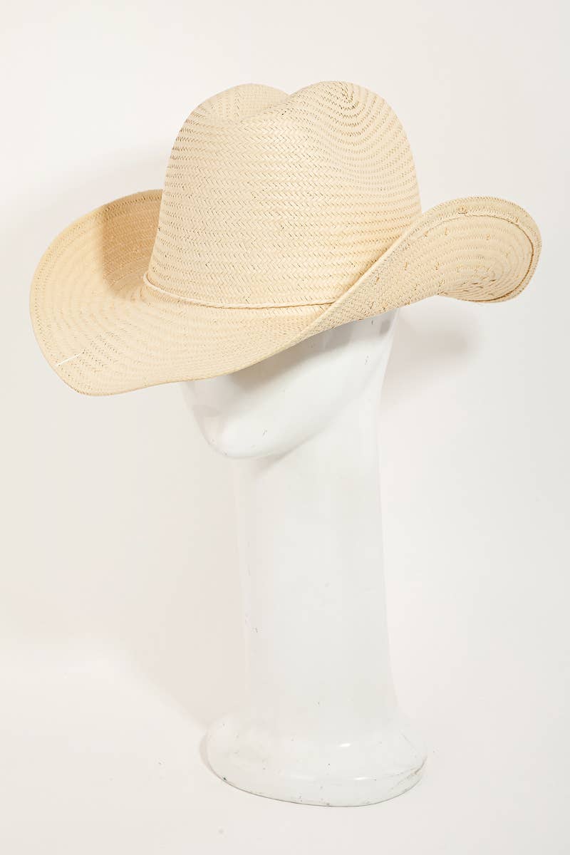 Straw Braided Cowboy Hat