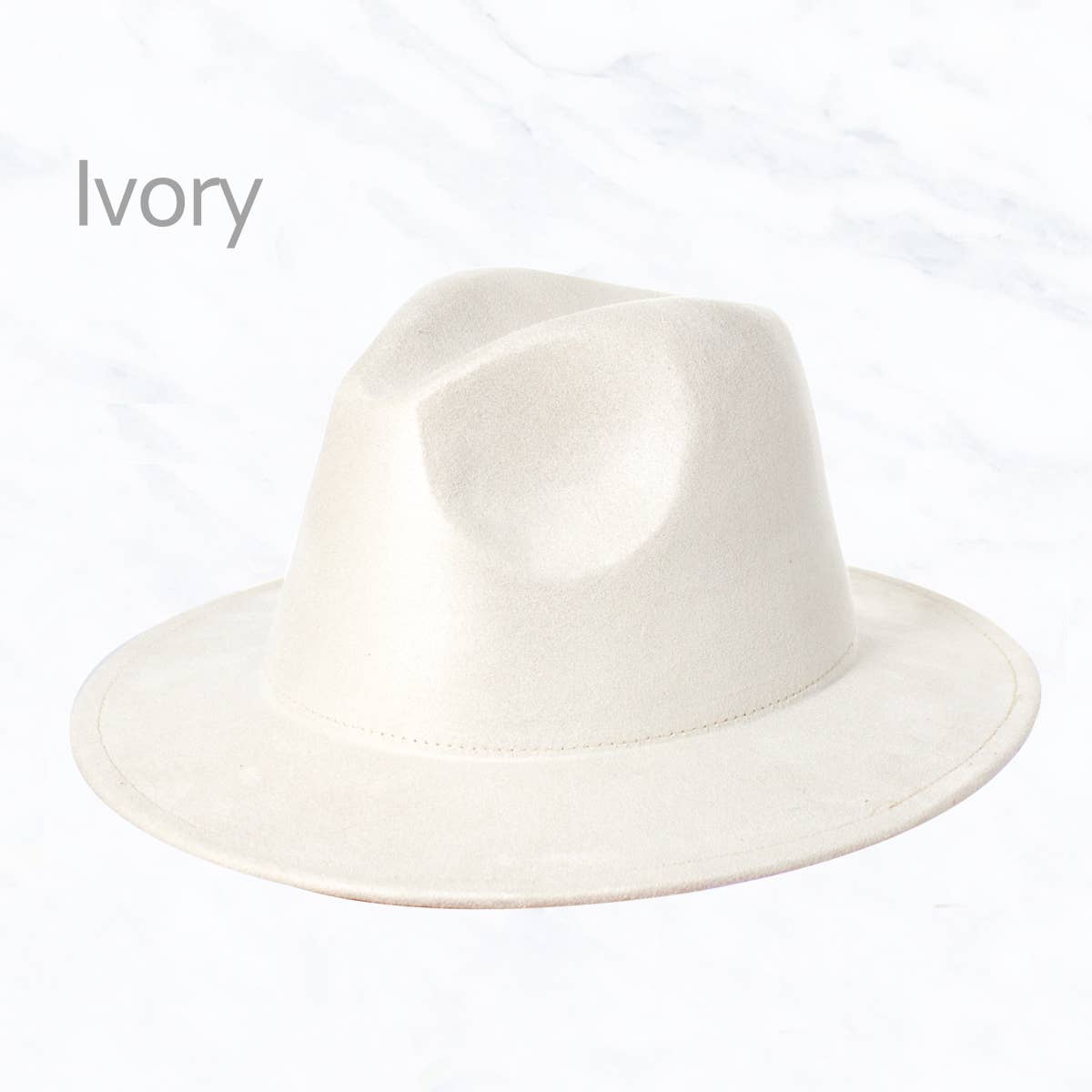 Suede Regular Eaves Peach Top Fedora Hat
