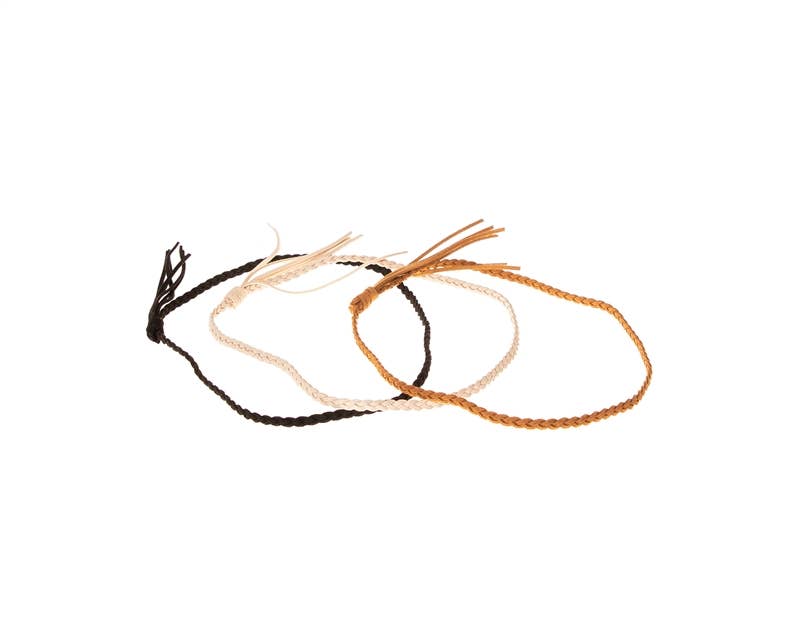 Hat Band - Skinny Braided Tassel - 3 Colors