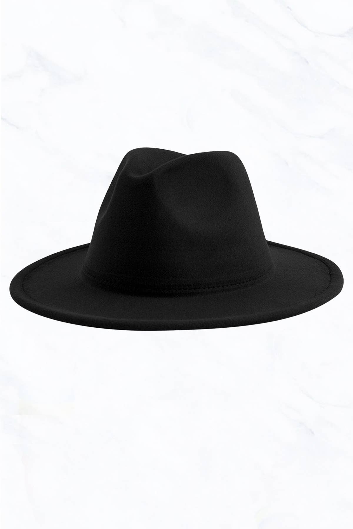 Flat Edge Felt Fedora Hat