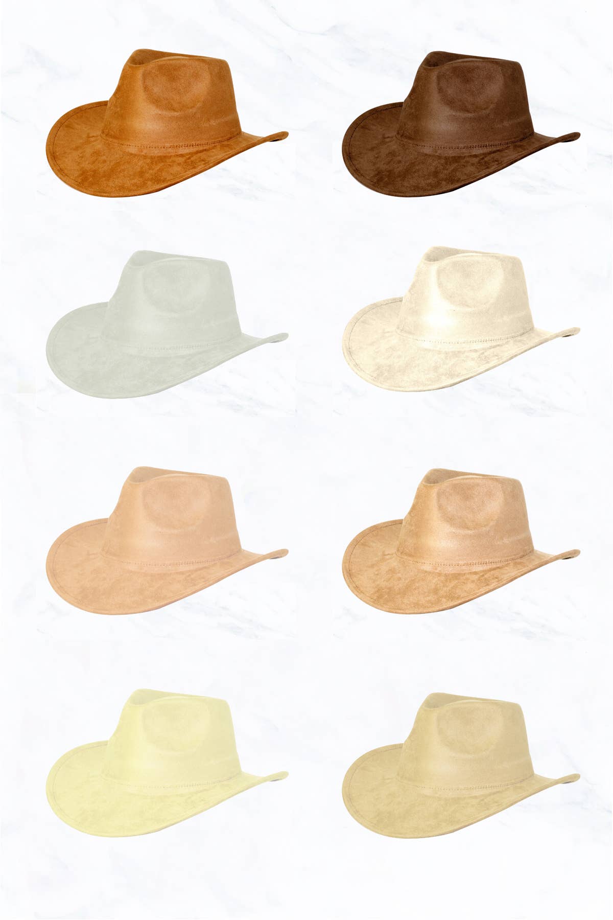 Suede Regular Cowboy Fedora Hat