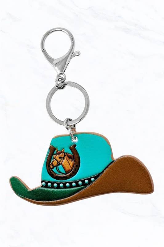 Lucky Horse Cowboy Hat Keychain