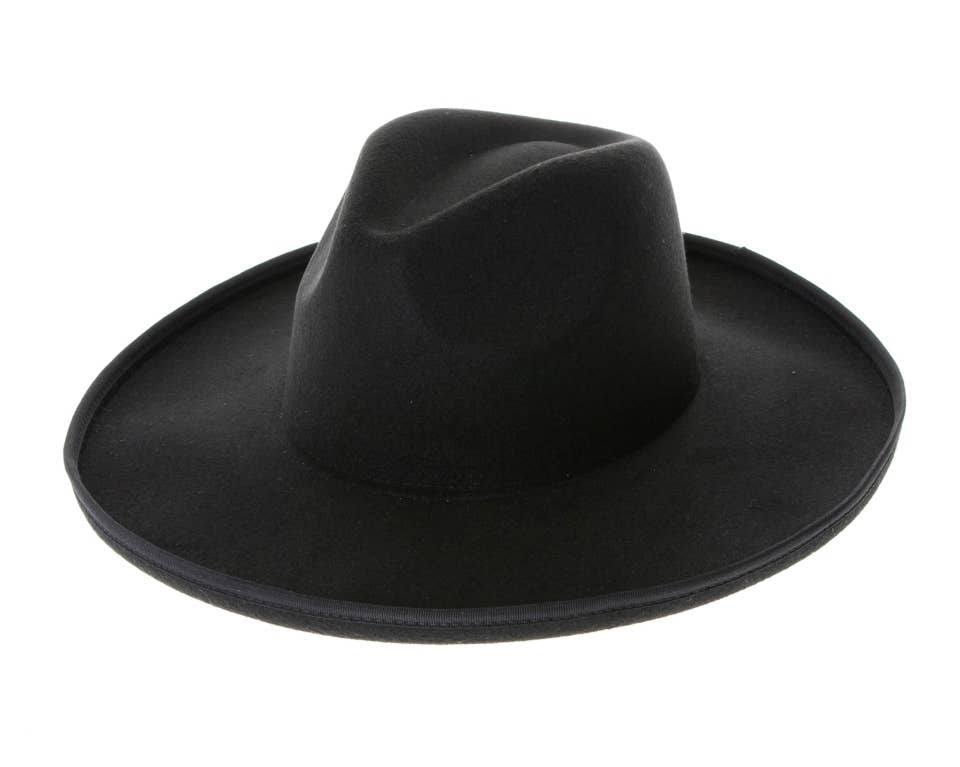 Vegan Felt Rancher Panama Hat Pencil Roll Brim - 4 Colors!